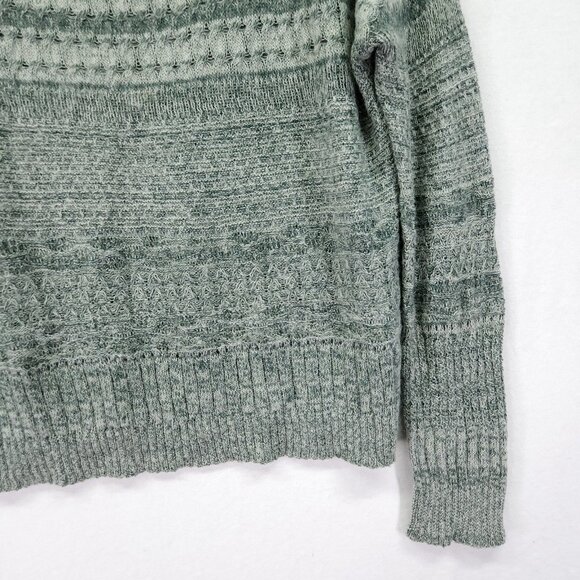 Sparrow Sweater Mohair Merino Wool Cashmere Size Large Mossy Green Open Knit - Picture 9 of 14